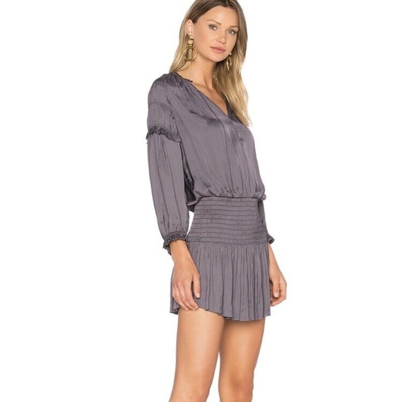 Ulla Johnson (Kiko Satin Mini Dress in Midnight) - Picture 2 of 7